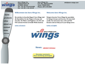 aero-wings.com: Aero-Wings Inc.
Aero-Wings fliegen in USA