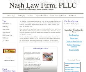 nash-law.com: Twin Cities law firm; real estate attorney; business attorney; bankruptcy; short
The Nash Law Firm is a law firm that is knowledgeable, friendly and features flat fee billing.  Bill Keyes and Steve Nash each have over 25 years of legal experience.   