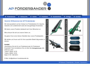 pellmann-foerderbaender.de: AP Förderbänder - Förderbänder, Transportbänder und Ersatzteile
Alfered Pellmann Förderbänder 