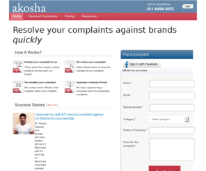 akosha.in: Akosha | Consumer complaints, Wills, Rent agreements, legal information, legal support, finding a lawyer, lawyer search, notices and more
Akosha provides information about everyday legal issues, problems, hassles faced by Indian consumers. You can also make Wills, send consumer complaints, rent agreements etc. on Akosha.