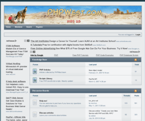 phpwest.com: PHP WEST - PHP WEST - PHP community. PHP Tutorials, PHP Articles, PHP scripts, PHP Help, PHP Examples
PHP WEST is online PHP community. PHP Tutorials, PHP Articles, PHP scripts, PHP Help, PHP Examples are available here. PHP WEST is a best place to grow web programming skills and obtain PHP Help.