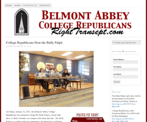 righttrancept.com: The Right Transept — Blog of the Belmont Abbey College Republicans
Blog of the Belmont Abbey College Republicans