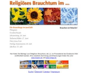 brauchtum.de: Religiöses Brauchtum
