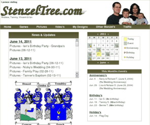 stenzeltree.com: Stenzel Family Web Site
Stenzel Family Web Site.  Home of Andrew Stenzel, Tammy Stenzel, Vincent Stenzel & Ian Stenzel.