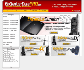 engenius-durapro.com: EnGenius Durafon, Engenius SN-920, SN-490, Engenius EP-436, Long Range Industrial Cordless TM Phone System - Authorized Reseller - Engenius Parts and Accessories
Authorized Reseller of Engenius Durafon sn 920, sn 490, ep 436, durafon 1x, durafon 4x, durafon pro parts and accessories.    