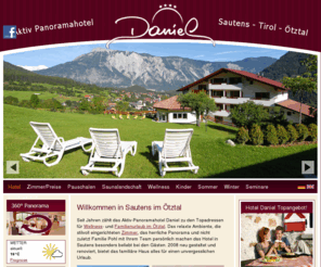 hotel-daniel.com: Hotel Sautens - Hotel Ötztal - Unterkunft Oetztal - Panoramahotel Tirol - Aktivhotel Tirol
Oetztal Hotel- das Aktiv-Panorama-Hotel Daniel ist ein traditionsreiches Familienhotel und liegt auf einer herrlichen Panoramalage oberhalb des Ortes Sautens.