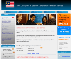 ssm-syarikat.com: Company Registration Malaysia, SSM Sdn Bhd, Company Formation
NBC Group is offering cheapest ever price for company registration and formation services at only RM1,460 in Petaling Jaya, Kuala Lumpur, Malaysia. 