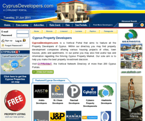 drakos.net: Cyprus Property Developers
Cyprus Property For Sale by Cyprus Developers. Use Cyprus Property Developers to find Villas, Houses, Apartments, flats, land, commercial property and offices to Buy or Rent