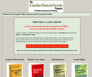 truehelpfinancial.com: Join Now - Main
Free Financial information for Canadians. Free legal Will kit, Free Books, and more.