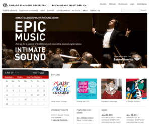 csoresound.com: Chicago Symphony Orchestra
The official site of the Chicago Symphony Orchestra explores its rich tradition, defines its innovative vision and exemplifies the musical stature of the CSO as one of most internationally renowned ensembles in the world.