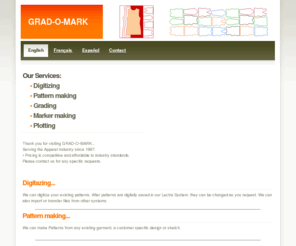 gradomark.com: GRAD-O-MARK - English
Grad-O-Mark, providing our services to the Apparel Industry since 1997