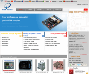 china-avr.com: Stamford avr,Leroy somer avr,avr,Deep SEA controller - Ruitai Industry Co., Ltd.
Ruitai Industry Co.,Ltd is a professional Stamford avr,Leroy somer avr,avr manufacturer,main products are Automatic Voltage Regulator,Leroysomer AVR,Stamford AVR,Marthon AVR,Siemens AVR,Stamford,Cummins Speed Control System,Deep Sea Starting System and so on.