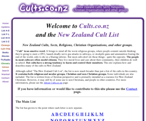 cults.co.nz: New Zealand Cults, Sects, Religions, Christian Organisations, and other groups
New Zealand cults, sects, religions, Christian organisations, and other groups.