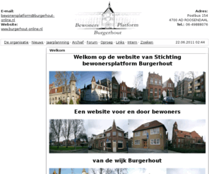 burgerhout-online.nl: Bewonersplatform Burgerhout
Een website voor en door bewoners van de wijk Burgerhout in Roosendaal