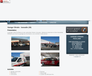 garage-feuillade.com: Garage 36 - GARAGE CITROEN FEUILLADE : voiture occasion, Chateauroux, Issoudun, Bourges, occasion voiture, voiture d occasions, garage occasion
Garage, voiture occasion, 36, Chateauroux: occasion voiture, voiture d occasions, garage occasion, Issoudun, Bourges