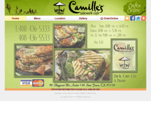 camillescafesanjose.com: Camille's Sidewalk Cafe - San Jose - CA - 95110 - American, Salads, Sandwiches, Wraps - Online Food Delivery Catering in San Jose
Order American, Salads, Sandwiches, Wraps Food Delivery Catering Online from Camille's Sidewalk Cafe, Best American, Salads, Sandwiches, Wraps Delivery Catering in San Jose, CA.