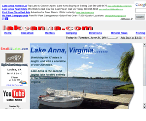 lakeanna.com: Lake Anna, Virginia
Lake Anna is the second largest lake located entirely in the state of Virginia.Stretching for 17 miles in length and with a shoreline of over 200 miles