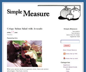 simplemeasure.com: Simple Measure | Vegetarian Cooking and Recipes
