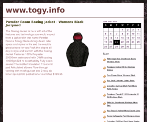 togy.info: Powder Room Boeing Jacket - Womens Black Jacquard
The Boeing Jacket is here with all of the features and technology you would expect from a jacket...