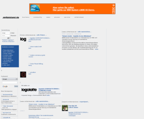 mittelstand.de: .mittelstand.de | Businessportal Mittelstand
Das Mittelstandsportal, Kostenlos !! Firma prsentieren, Top Google Ranking, News verffentlichen, Termine melden, Kontakte knpfen, Experte werden, Partner werden, berall im Web erreichbar, Vertriebsportal, Kommunikationsforum, Shoppingmall, Absatzportal, Internetpresnz, Produktdarstellung und Informationsportal fr Industrie, Handel, Handwerk, Gewerbe, FreiberuflerInnen