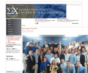 usfsig.com: Sigma Chi Fraternity - Theta Beta Chapter - USF - Home
The Sigma Chi Fraternity, Theta Beta Chapter at the University of South Florida.  Founded March 3, 1979 and located in the Greek Village. usfsig.com