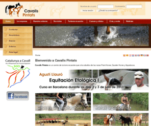 cavallspintats.com: Bienvenido a Cavalls Pintats
Cavalls Pintats es un centro de turismo ecuestre que cría caballos de las razas Paint Horse, Quarter Horse y Appaloosa.