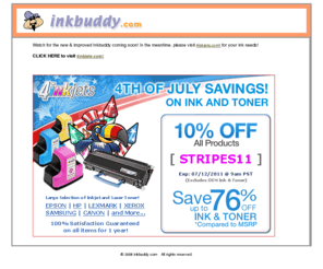 inkbuddy.com: inkbuddy
Fun & easy comparative shopping for all major brands of inkjet cartridges and laser toner !