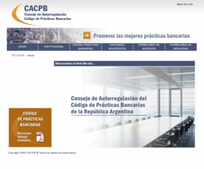 cacpb.org: CACPB - Consejo de Autorregulación. Código de Prácticas Bancarias
CACPB - Consejo de Autorregulación. Código de Prácticas Bancarias
