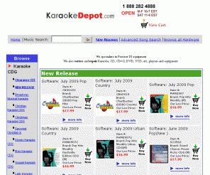 karaokedepot.com: KaraokeDepot.com - DJ Best Deal - Maryland, DC, and Virginia's source for the latest in DJ equipment, turntables, mixers, karaoke software, hardware, equipment, and accessories
We feature all major brands of DJ equipment and Karaoke disks with music in all formats: CDG (CD+G), DVD, Laser Disc, Video CD, and languages: Chinese, English, Phillipine, Thai, Vietnamese, and Spanish. We have a karaoke warehouse storefront in Rockville, MD where you can see it all.