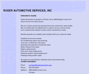 ruderautomotive.com: RUDER AUTOMOTIVE SERVICES, INC
