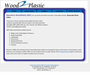 wood2plastic.com: Welcome to Wood2Plastic.com :: Manufacturer of Repairable Plastic Pallets
