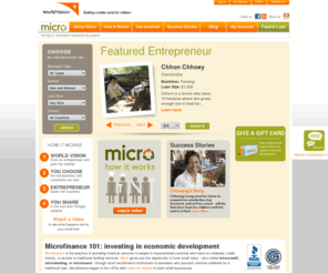 worldvisionmicro.com: World Vision Micro - Life Changing Microfinance Loans for the Poor
World Vision Micro lets you fund life changing microfinance loans for hardworking entrepreneurs in need helping to alleviate them from poverty.