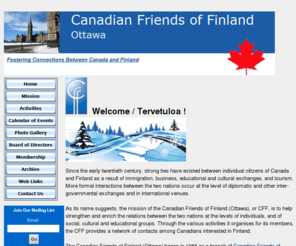 canadianfriendsoffinland.ca: Canadian Friends of Finland - Ottawa
Home page for the Canadian Friends of Finland - Ottawa