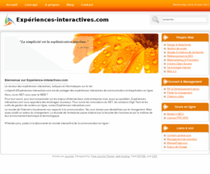 experiences-interactives.com: Bienvenue sur Expérience-interactives.com
Joomla! - le portail dynamique et système de gestion de contenu