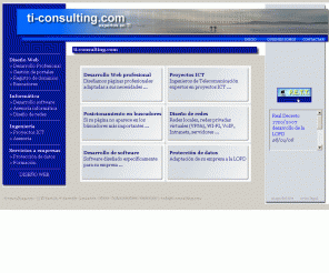 ti-consulting.com: DISEÑO WEB LANZAROTE, DISEÑO PÁGINAS WEB PROFESIONAL. Tecnologías de la información. ti-consulting.com. Ingenieros de Telecomunicación en Canarias.
diseño web, diseño páginas web en Lanzarote. Proyectos de telecomunicación, consultoría, formación empresas y particular, ICT.ti-consulting.com