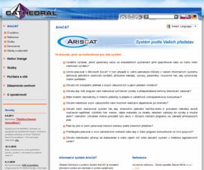 ariscat.com: ArisCAT |  CATHEDRAL Software |
CATHEDRAL Software - Každému našemu zákazníkovi je poskytována široká škála dodatečných a nadstandardních služeb. Jsme schopni reagovat na jakýkoliv následný požadavek zákazníka okamžitým a spolehlivým servisem.