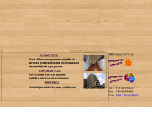 gnlrenovations.com: GNL Rnovations Accueil
Rnovations rsidentiel, commerciale et industrielle, sinistres