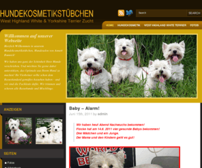 hundekosmetik.com: Hundekosmetikstübchen - Hundesalon & Westiezucht - Dresden - Annett Gärtner
Herzlich Willkommen in unserem Hundekosmetikstübchen - Hundesalon von Annett Gärtner! Wir haben uns ganz der Schönheit Ihrer Hunde verschrieben.