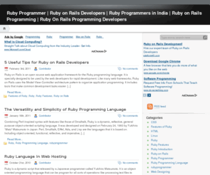 rubyprogrammer.org: Ruby Programmer | Ruby on Rails Developers |  Ruby Programmers in India | Ruby on Rails Programming | Ruby On Rails Programming Developers
Ruby Programmer | Ruby on Rails Developers |  Ruby Programmers in India | Ruby on Rails Programming | Ruby On Rails Programming Developers Ruby Programmer | Ruby on Rails Developers |  Ruby Programmers in India | Ruby on Rails Programming | Ruby On Rails Programming Developers 