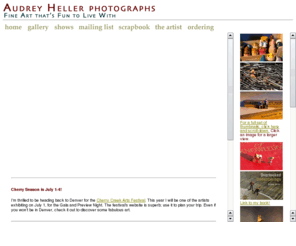 overlookedundertakings.com: Audrey Heller Photographs
Online gallery and exhibition information for Audrey Heller Photographs. These playful images explore the unobserved beauty of common objects.