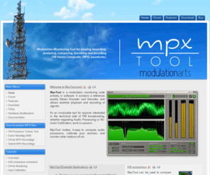 mpxtool.com: MpxTool - Modulation Monitoring Software
MpxTool - Modulation Monitoring Tool for playing, recording, analyzing, comparing, encoding and decoding FM Stereo Composite (MPX) waveforms