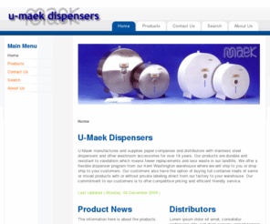 u-maekdispensers.com: stainless steel dispensers from u-maek  - Home
U-MaekDispensers