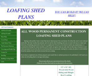 Loafing Shed Plans