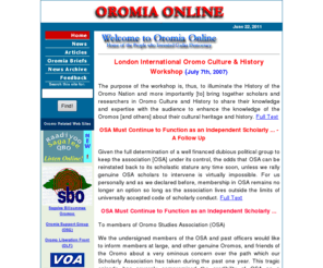 oromiaonline.org: Oromia Online
News and general information about Oromia and the Oromo people