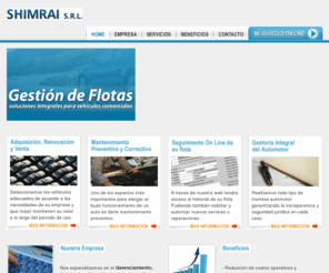 shimrai.com: Gestión de Flotas | Administración y Mantenimiento de Vehiculos para Empresas | Control de Flotas
Gestión de Flotas, Administración y Mantenimiento de Flotas de vehiculos. Solución integral para vehículos de empresas