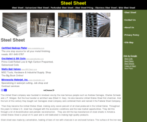 steelsheet.net: Steel Sheet
Steel Sheet | Galvanized Steel Sheet | Perforated Steel Sheet | Steel Sheet Piling | Stainless Steel Sheet | Mild Steel Sheet