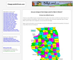 cheaplandinillinois.com: Find Cheap Land for Sale in Illinois | Are you looking for Cheap Illinois Land for Sale?
Find Cheap Illinois Land for Sale! We have lots of cheap Illinois Land to choose from! Hunting Land, Farm Land, Ranch Land, Rural Land, Vacant Land, County Land, and more!