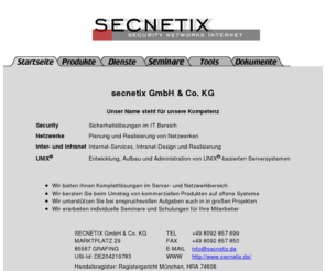 secnetix.de: secnetix GmbH & Co KG
secnetix GmbH & Co. KG - Webauftritt