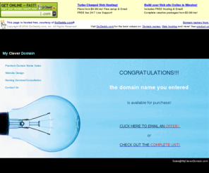 bigspiral.com: My Clever Domain :: Domain Names For Sale
Domain name sales website design