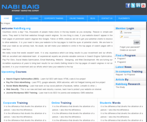 nabibaig.org: Nabi Baig: Web Expert, SEO, PPC, SEM, Joomla, Wordpress Expert
Nabi Baig an web expert provides SEO, SEM, PPC, Affiliate Marketing, SEO Consultant, web development, wordpres, joomla etc. Reach me @ +91-80953 92626.